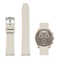 Cinturino in gomma beige 20mm per Omega x Swatch MoonSwatch con sgancio rapido