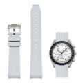 Cinturino in gomma grigio chiaro 20mm per Omega x Swatch MoonSwatch con sgancio rapido