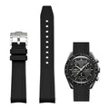 Cinturino in gomma nero 20mm per Omega x Swatch MoonSwatch con sgancio rapido